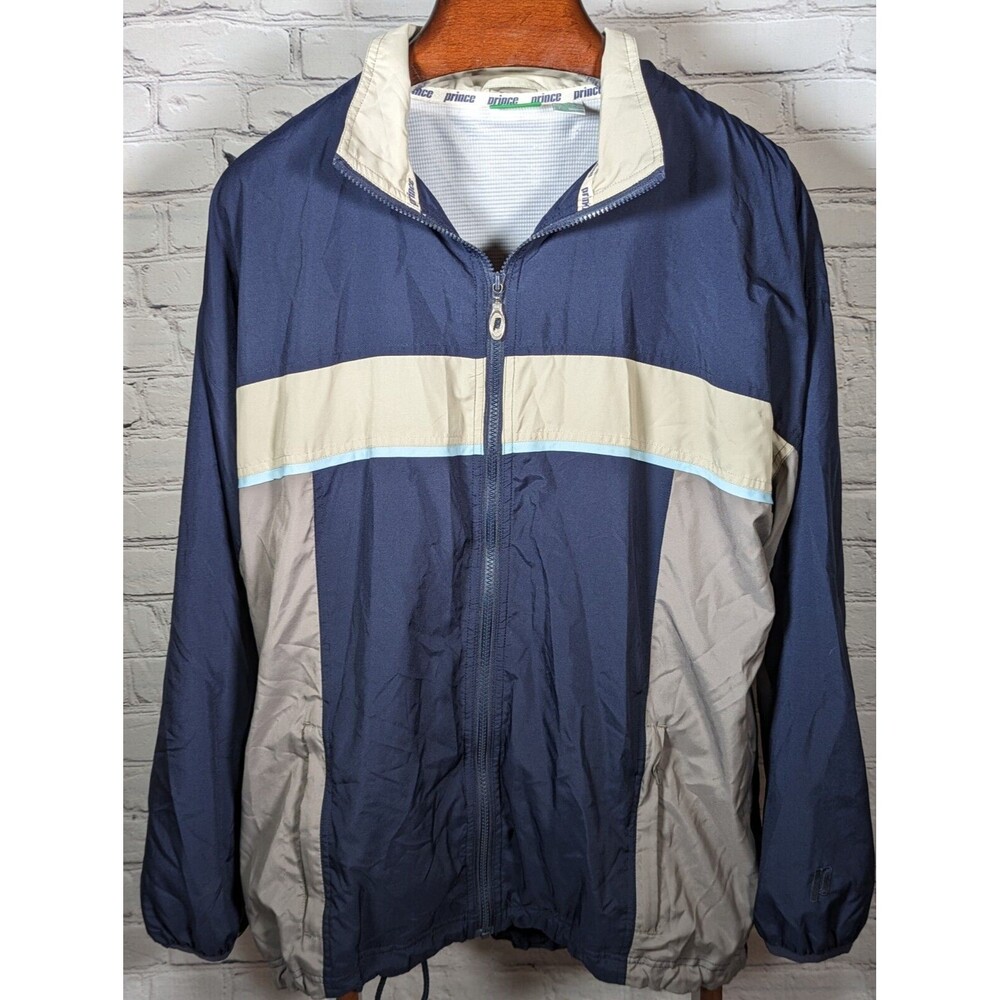 VINTAGE Prince Tennis Shell Jacket Mens Medium Training Windbreaker 80s 90s USA